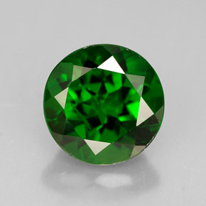 Diopside cromifero naturale verde da 1,51 ct, taglio rotondo, SI