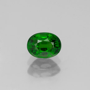 Diopside cromifero verde naturale da 0,66 ct, taglio ovale, VS