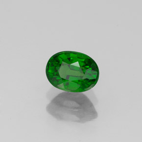 Diopside cromifero verde naturale da 0,66 ct, taglio ovale, VS