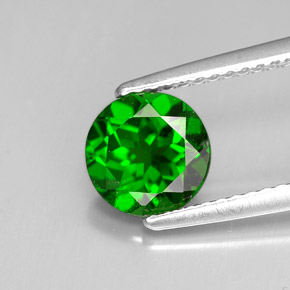 Diopside di cromo Verde naturale da 1.47 ct, Taglio rotondo, VS-SI