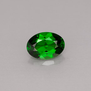 Diopside cromifero naturale verde da 0,77 ct, taglio ovale, VS