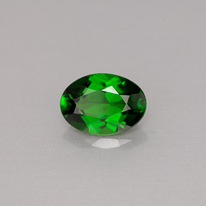 Diopside cromifero naturale verde da 0,77 ct, taglio ovale, VS