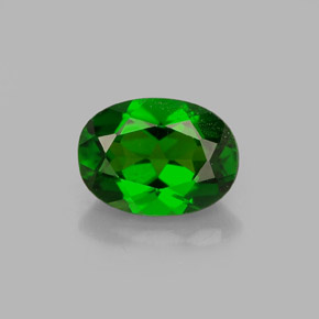 Diopside cromifero naturale verde da 0,89 ct, taglio ovale, VS