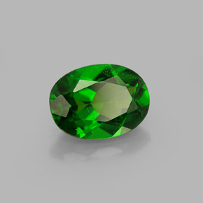 Diopside cromifero naturale verde da 0,89 ct, taglio ovale, VS