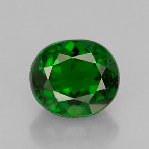 Diopside di cromo Verde naturale da 0.89 ct, Taglio ovale, VS