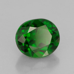 Diopside di cromo Verde naturale da 0.89 ct, Taglio ovale, VS