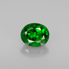 Diopside cromifero naturale verde da 0,68 ct, taglio ovale, VS