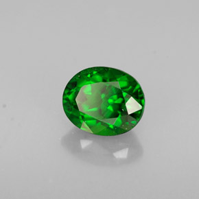 Diopside cromifero naturale verde da 0,68 ct, taglio ovale, VS