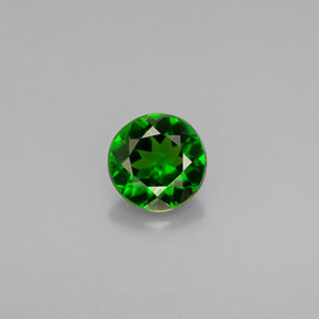 Diopside cromifero naturale verde da 0,64 ct, taglio rotondo, VVS-VS