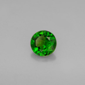 Diopside cromifero naturale verde da 0,64 ct, taglio rotondo, VVS-VS