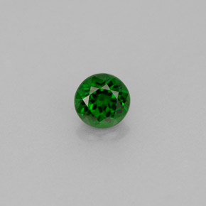 Diopside cromifero naturale verde da 0,45 ct, taglio rotondo, VS