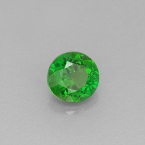 Diopside cromifero naturale verde da 0,45 ct, taglio rotondo, VS