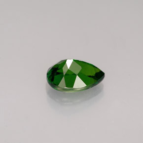 Diopside cromifero naturale verde da 0,85 ct, taglio a pera, VVS-VS