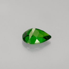 Diopside cromifero naturale verde da 0,68 ct, taglio a pera, VVS-VS