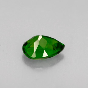 Diopside cromifero naturale verde da 0,77 ct, taglio a pera, VS-SI