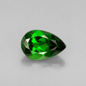 Diopside di cromo Verde naturale da 0.72 ct, Forma a pera, VVS-VS