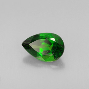 Diopside di cromo Verde naturale da 0.72 ct, Forma a pera, VVS-VS