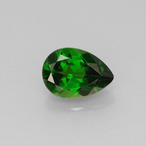 Diopside cromifero naturale verde da 0,83 ct, taglio a pera, VVS