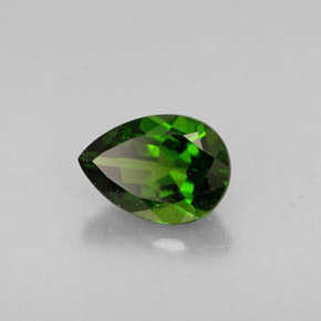 Diopside cromifero naturale verde da 0,83 ct, taglio a pera, VS