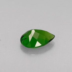 Diopside cromifero naturale verde da 0,67 ct, taglio a pera, VVS-VS