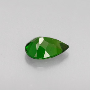 Diopside cromifero naturale verde da 0,72 ct, taglio a pera, VS
