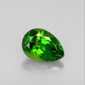 Diopside di cromo Verde naturale da 0.79 ct, Forma a pera, VVS-VS