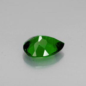 Diopside cromifero naturale verde da 0,72 ct, taglio a pera, VVS-VS