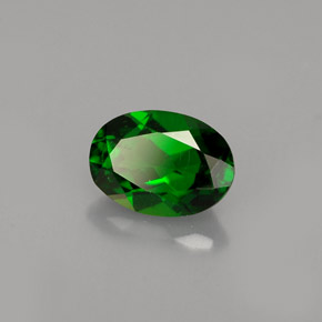 Diopside cromifero naturale verde da 0,88 ct, taglio ovale, VS