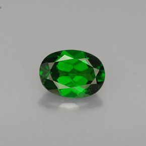 Diopside cromifero naturale verde da 0,87 ct, taglio ovale, VS