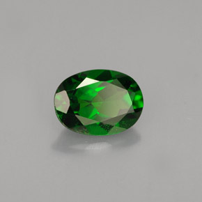 Diopside cromifero naturale verde da 0,87 ct, taglio ovale, VS