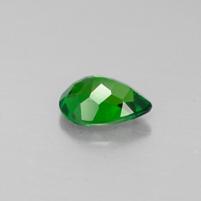 Diopside cromifero naturale verde da 0,59 ct, taglio a pera, VVS-VS