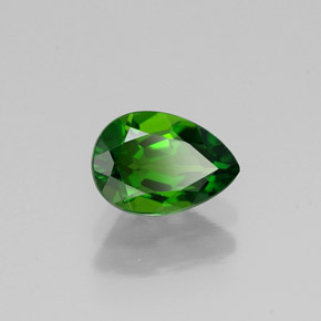 Diopside di cromo Verde naturale da 0.80 ct, Forma a pera, VVS-VS
