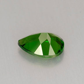 Diopside cromifero naturale verde da 0,75 ct, taglio a pera, VVS-VS