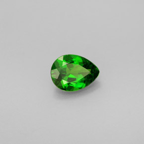 Diopside cromifero naturale verde da 0,69 ct, taglio a pera, VS