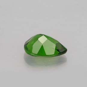 Diopside cromifero naturale verde da 0,79 ct, taglio a pera, VVS-VS