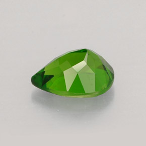 Diopside cromifero naturale verde da 0,79 ct, taglio a pera, VVS-VS