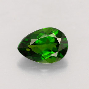 Diopside di cromo Verde naturale da 0.80 ct, Forma a pera, VVS-VS