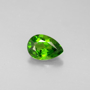 Diopside di cromo Verde naturale da 0.57 ct, Forma a pera, VVS-VS