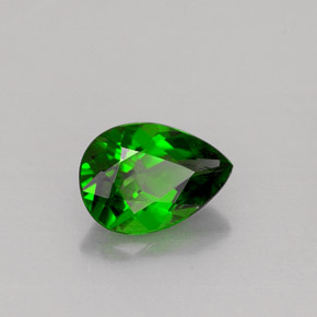 Diopside cromifero naturale verde da 0,76 ct, taglio a pera, VS