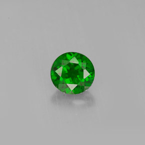 Diopside cromifero naturale verde da 0,60 ct, taglio rotondo, VS