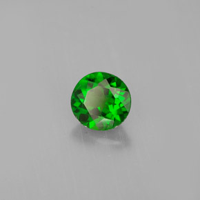 Diopside cromifero naturale verde da 0,60 ct, taglio rotondo, VS