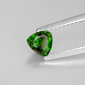 Diopside di cromo Verde naturale da 0.57 ct, Taglio trillion, VS