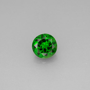 Diopside di cromo Verde naturale da 0.64 ct, Taglio rotondo, VS