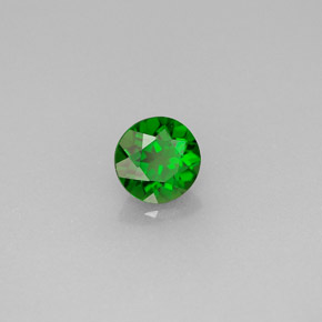 Diopside cromifero naturale verde da 0,55 ct, taglio rotondo, VVS-VS