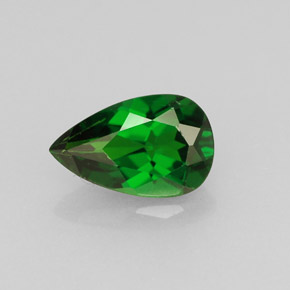 Diopside cromifero naturale verde da 0,84 ct, taglio a pera, VS