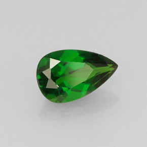 Diopside cromifero naturale verde da 0,84 ct, taglio a pera, VS