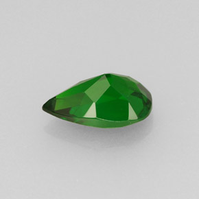 Diopside cromifero naturale verde da 0,84 ct, taglio a pera, VS