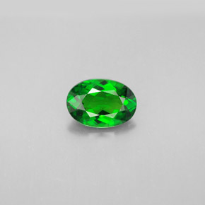 Diopside di cromo Verde naturale da 0.86 ct, Taglio ovale, VVS-VS