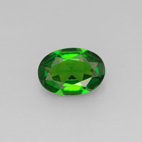 Diopside cromifero naturale verde da 0,60 ct, taglio ovale, VS