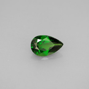 Diopside di cromo Verde naturale da 0.82 ct, Forma a pera, VS